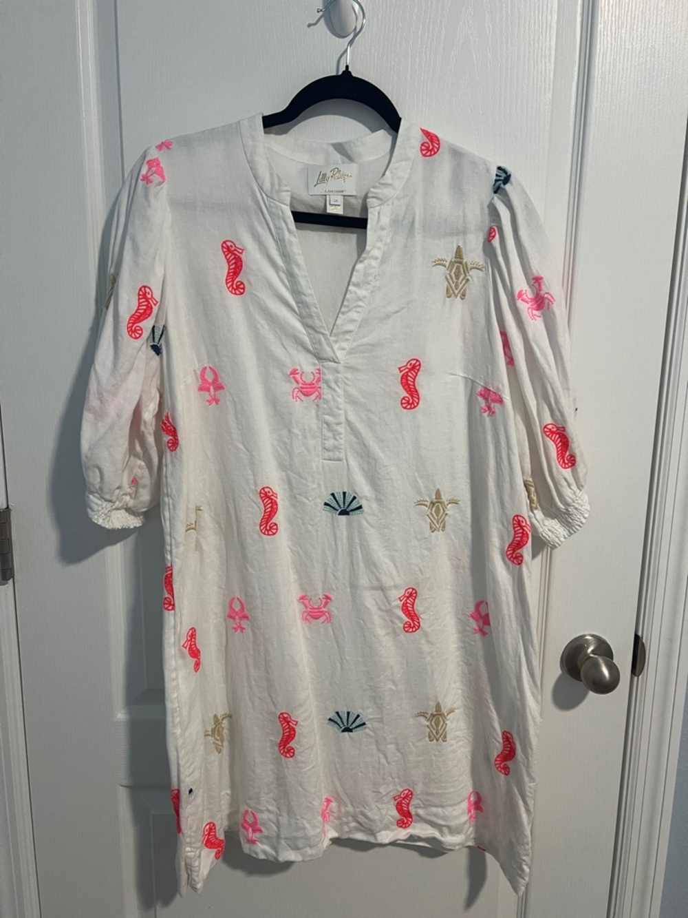 Mialeigh Elbow Sleeve Linen Dress 14